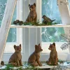 Lot de 4 renards décoratifs Survie