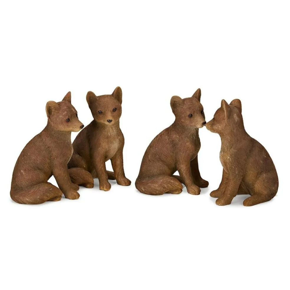 Lot de 4 renards décoratifs Survie