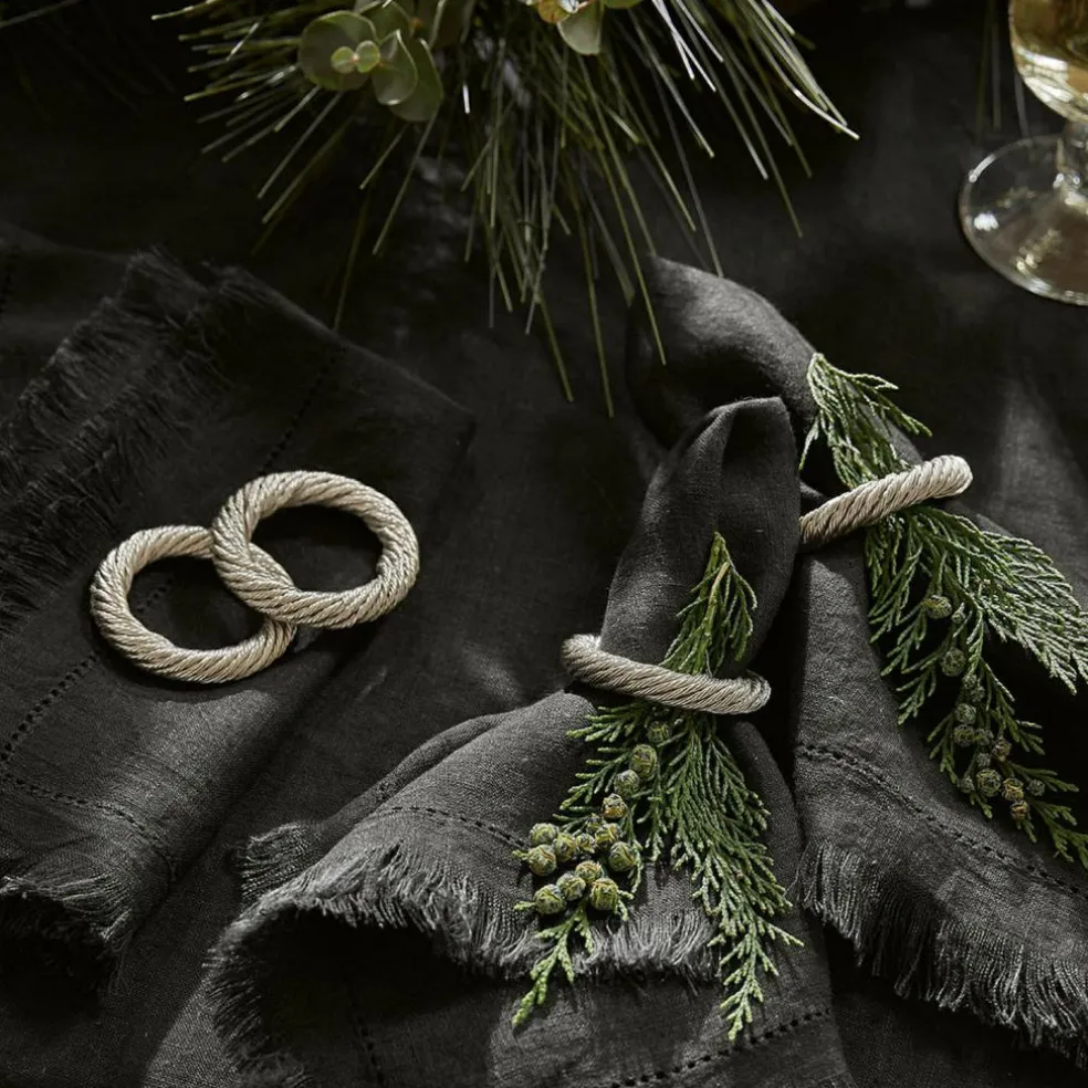 Lot de 4 ronds de serviettes Alea