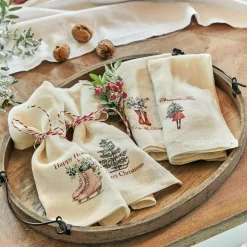 Lot de 4 serviettes Merry & Bright
