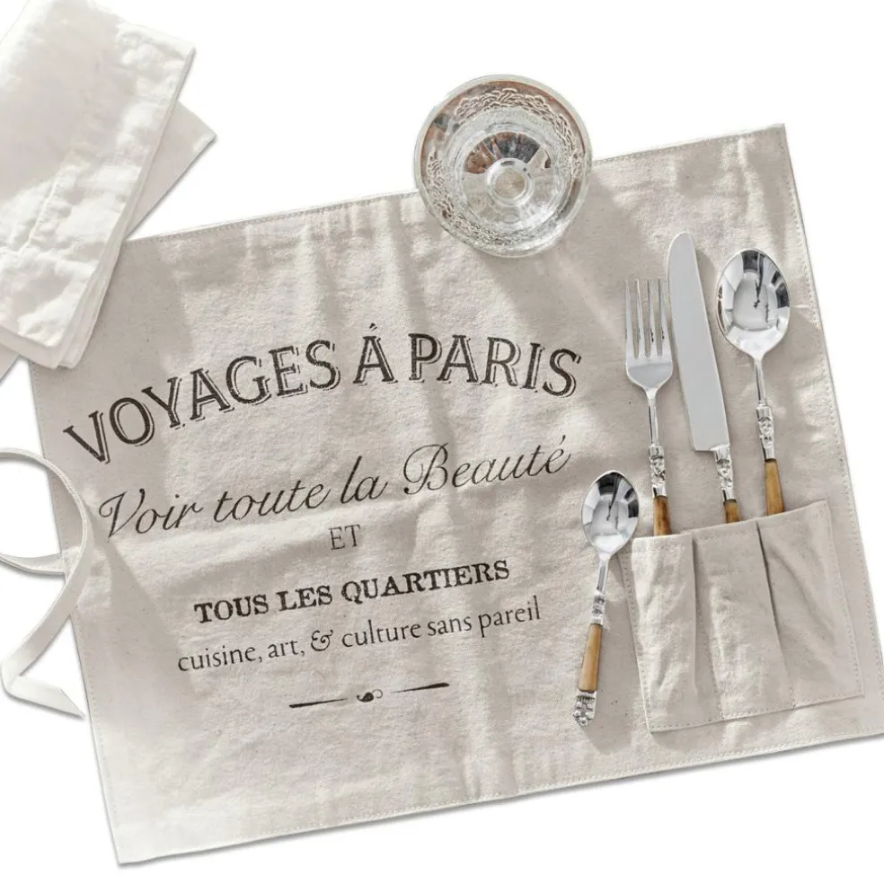 Lot de 2 sets de table Voyage