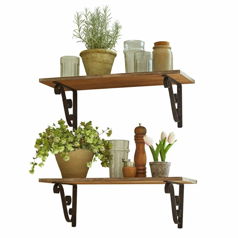 Lot de 2 étagères murales Dravile