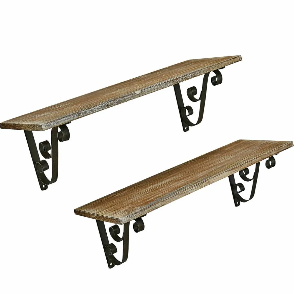 Lot de 2 étagères murales Dravile