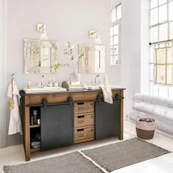 Lot de 2 tapis de bain Faelwyn