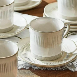 Lot de 6 tasses avec soucoupes Périers