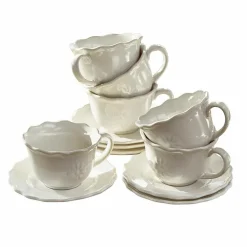 Lot de 6 tasses avec soucoupes Mallevesse