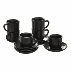 Lot de 6 tasses et soucoupes Biarré