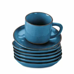 Lot de 6 tasses et soucoupes Biarré