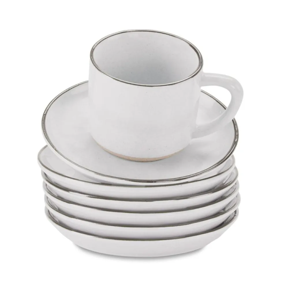 Lot de 6 tasses et soucoupes Biarré