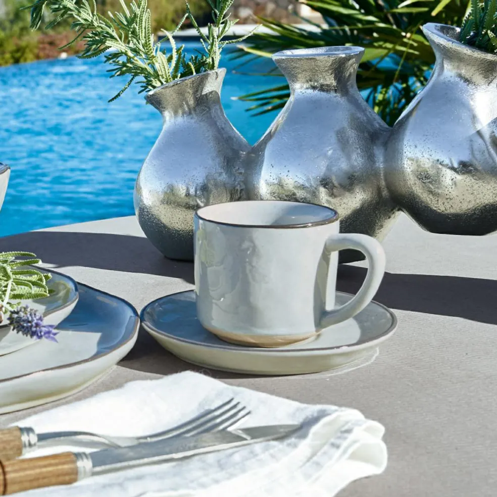 Lot de 6 tasses et soucoupes Biarré