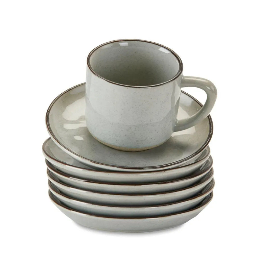 Lot de 6 tasses et soucoupes Biarré