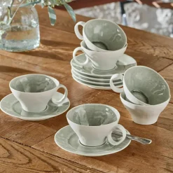 Lot de 6 tasses et soucoupes Braganza
