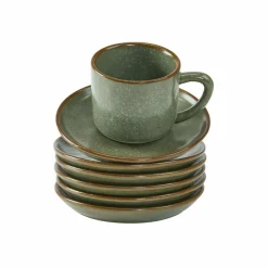 Lot de 6 tasses et soucoupes Biarré