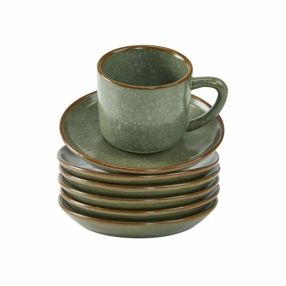 Lot de 6 tasses et soucoupes Biarré