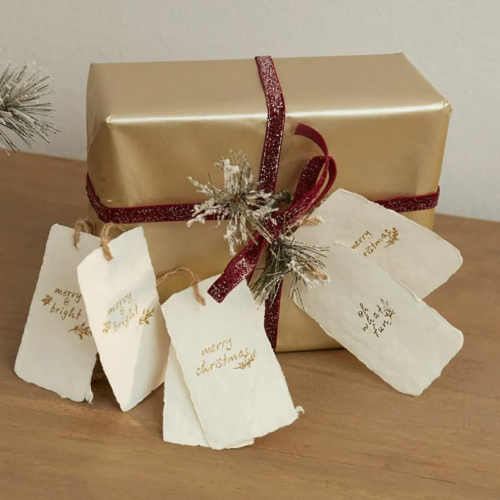 Lot de 6 étiquettes cadeaux Aamira