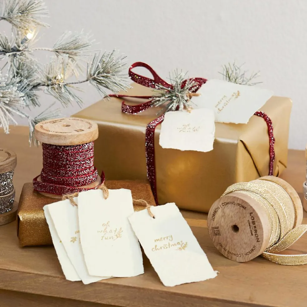 Lot de 6 étiquettes cadeaux Aamira