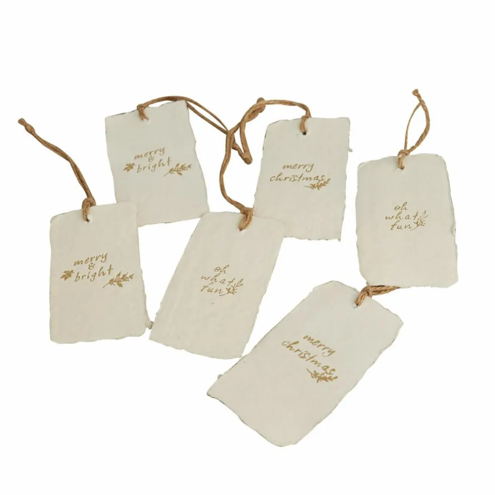 Lot de 6 étiquettes cadeaux Aamira