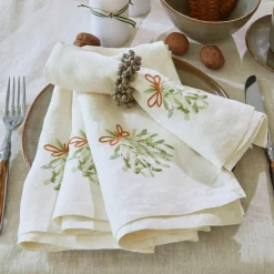 Lot de 4 serviettes de table Mistletoe