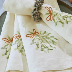 Lot de 4 serviettes de table Mistletoe