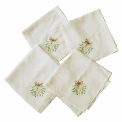 Lot de 4 serviettes de table Mistletoe