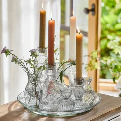 Plateau avec bougeoirs et vases Hilevor