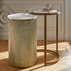 Set de 2 tables d"appoint Salerico