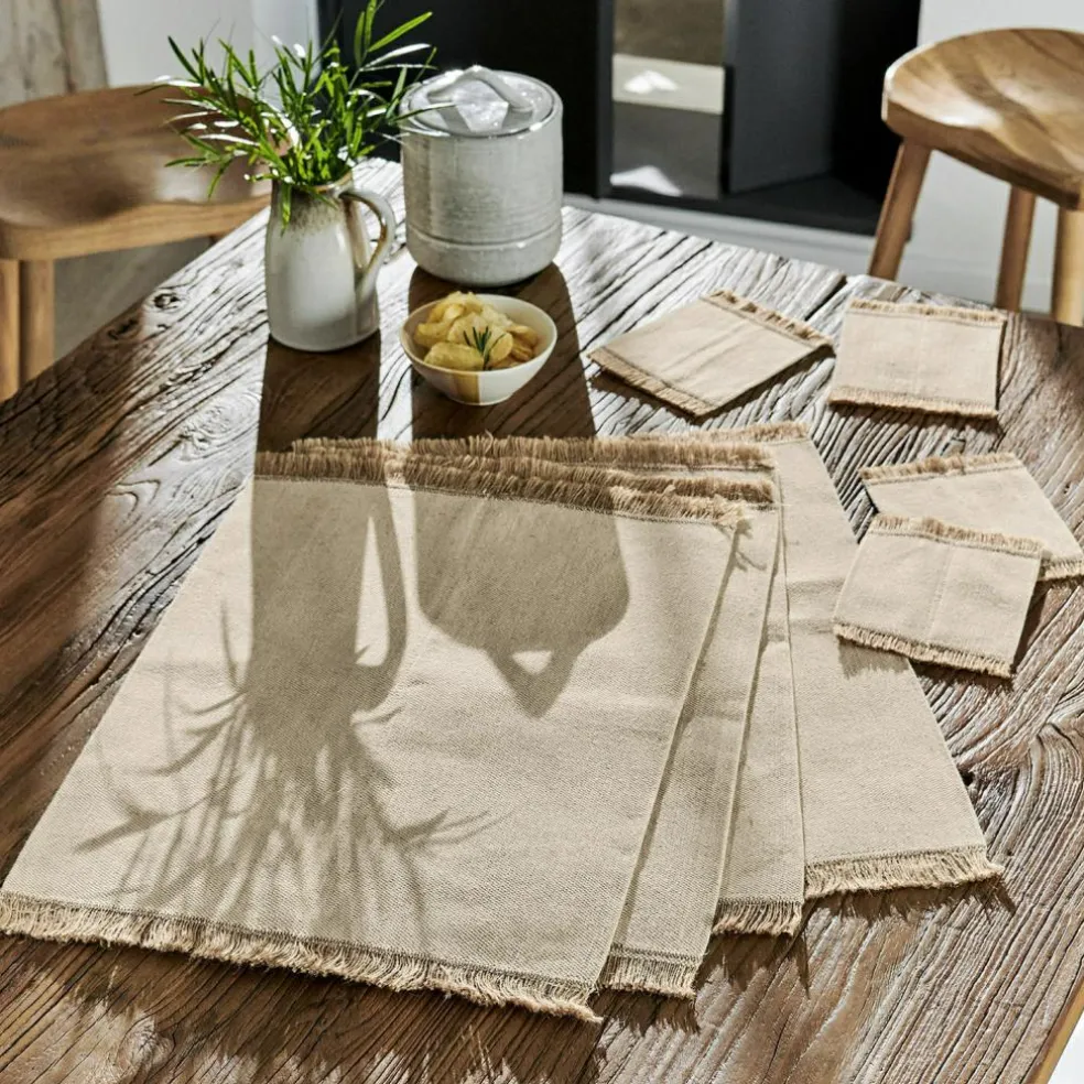 Sets de table et dessous de verres, 4 pièces Abitain