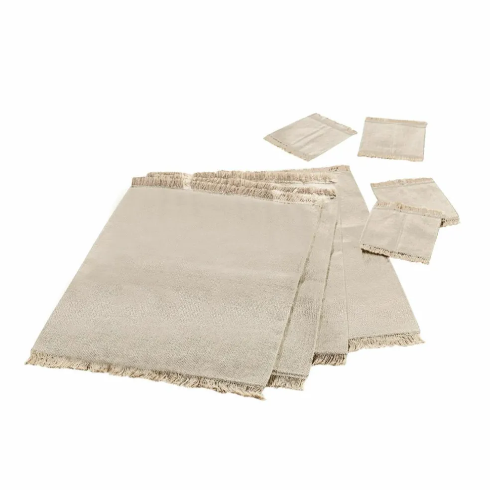 Sets de table et dessous de verres, 4 pièces Abitain