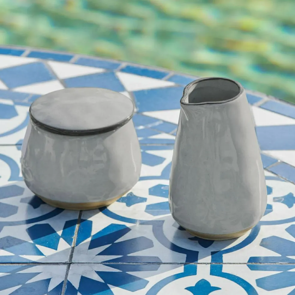 Sucrier et petit pot à lait Biarré